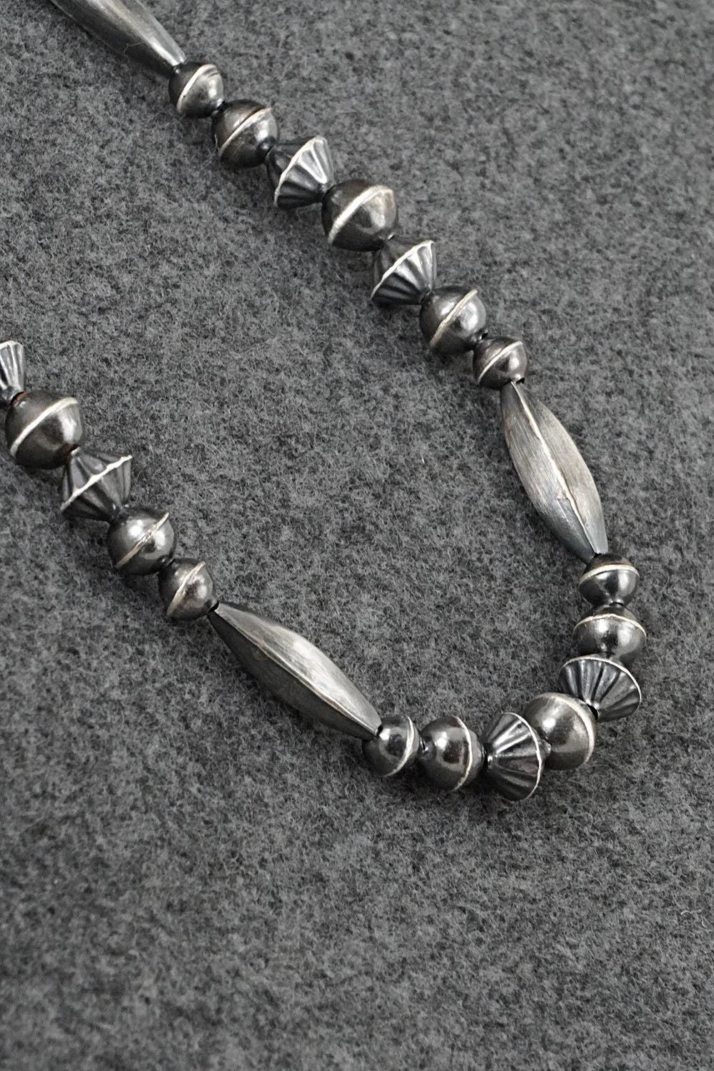 Sterling Silver Navajo Pearl Necklace 20" - Vintage