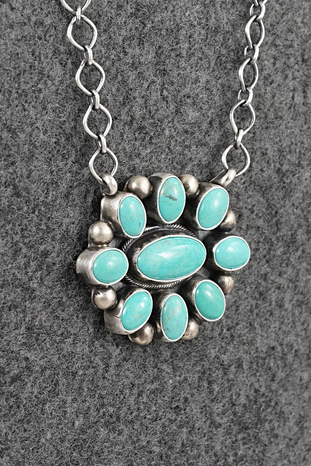 Turquoise & Sterling Silver Necklace - Kathleen Livingston