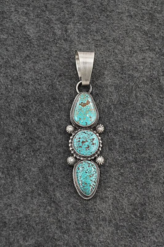Turquoise & Sterling Silver Pendant - Randy Billy
