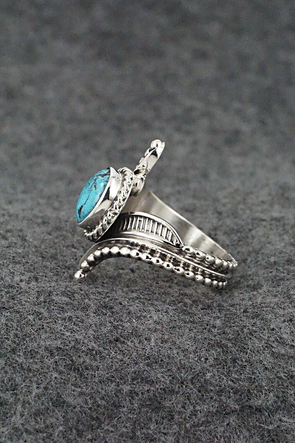 Turquoise & Sterling Silver Ring - Thomas Yazzie - Size 7