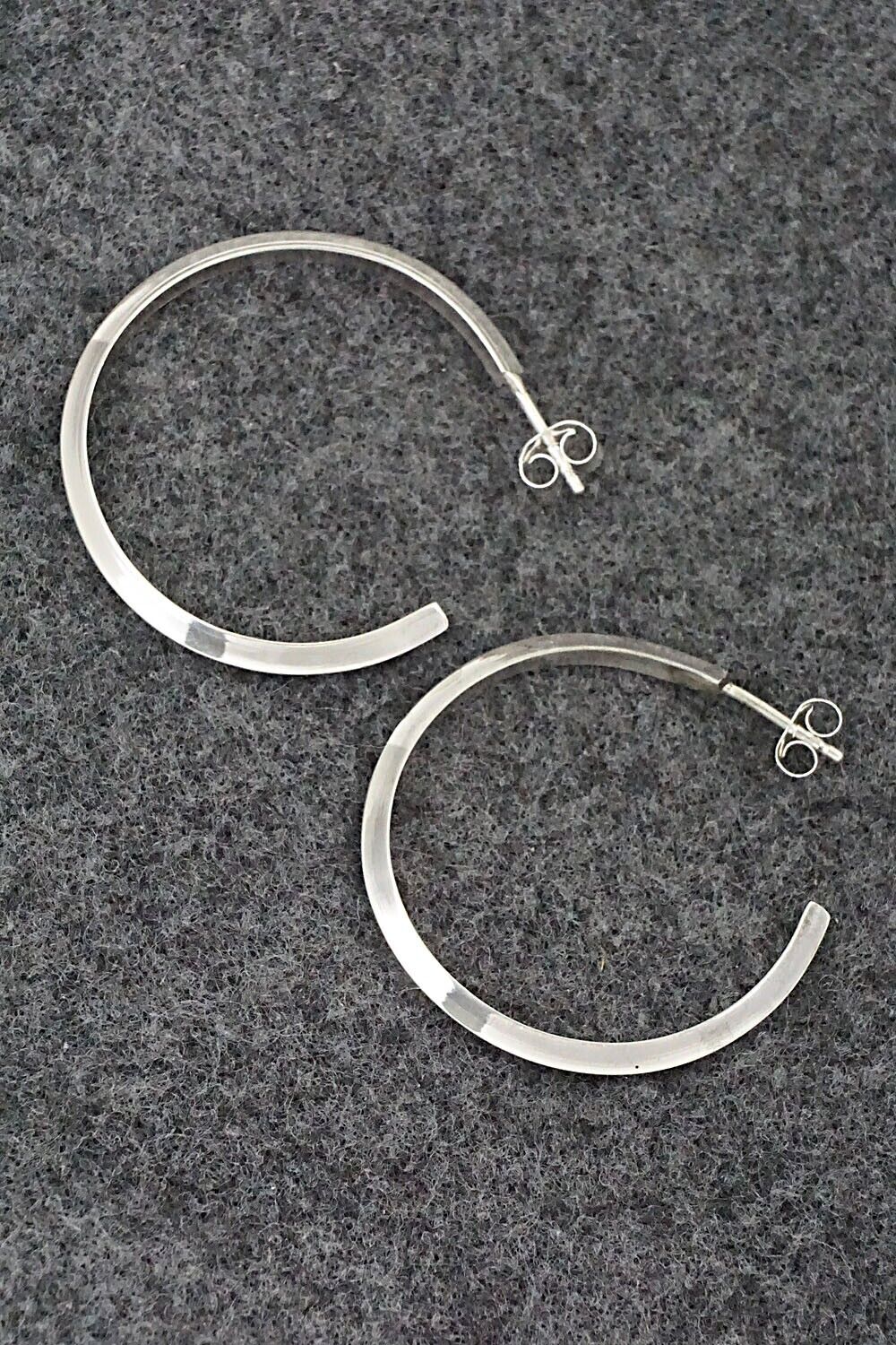 Sterling Silver Hoop Earrings - Elaine Tahe