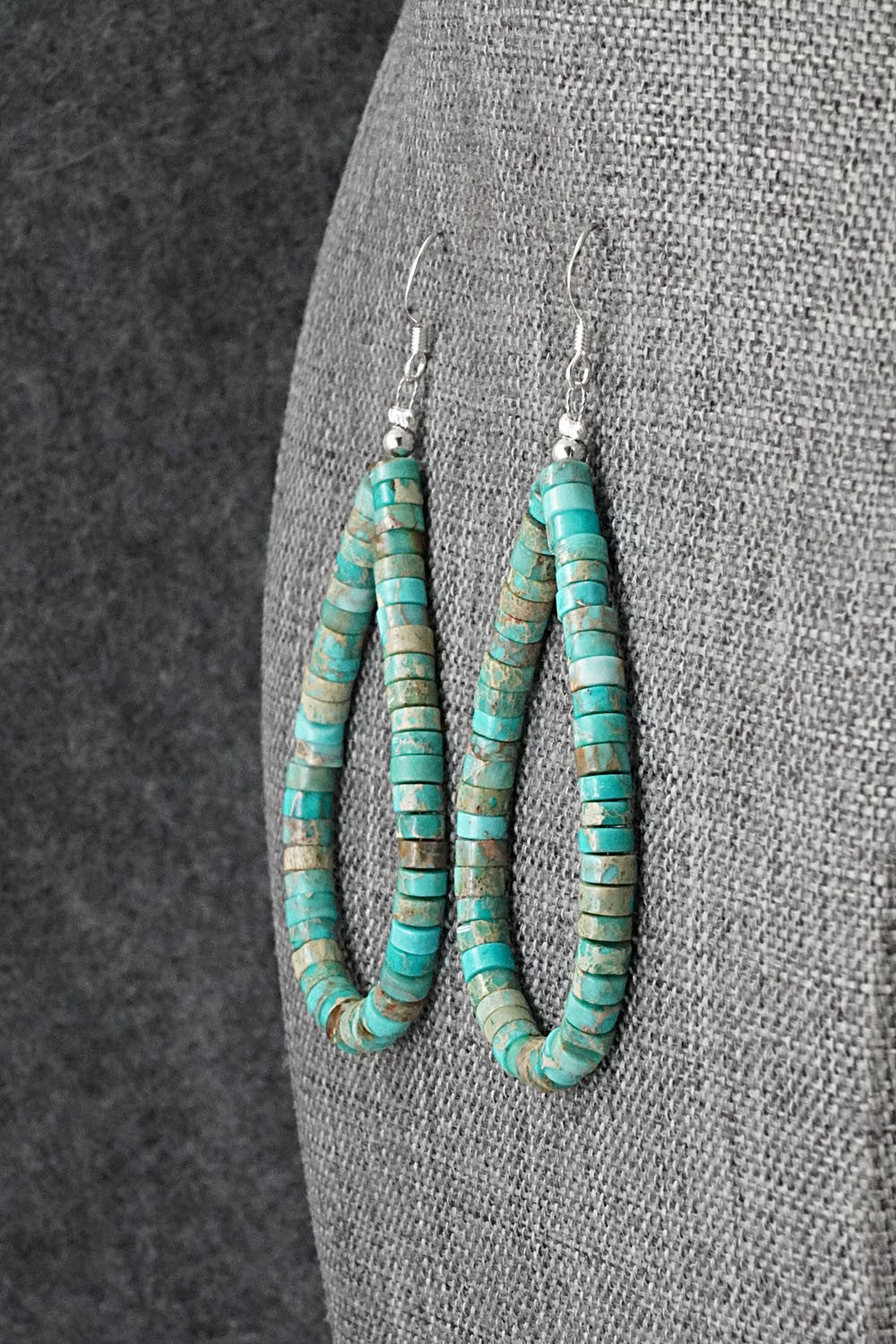 Turquoise & Sterling Silver Earrings - Doreen Jake