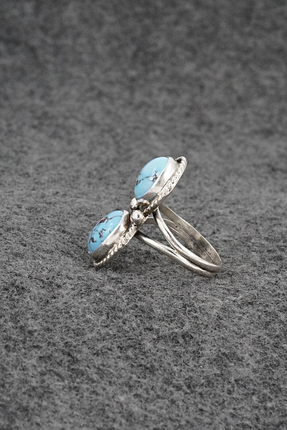 Turquoise & Sterling Silver Ring - Eugene Gruber - Size 6