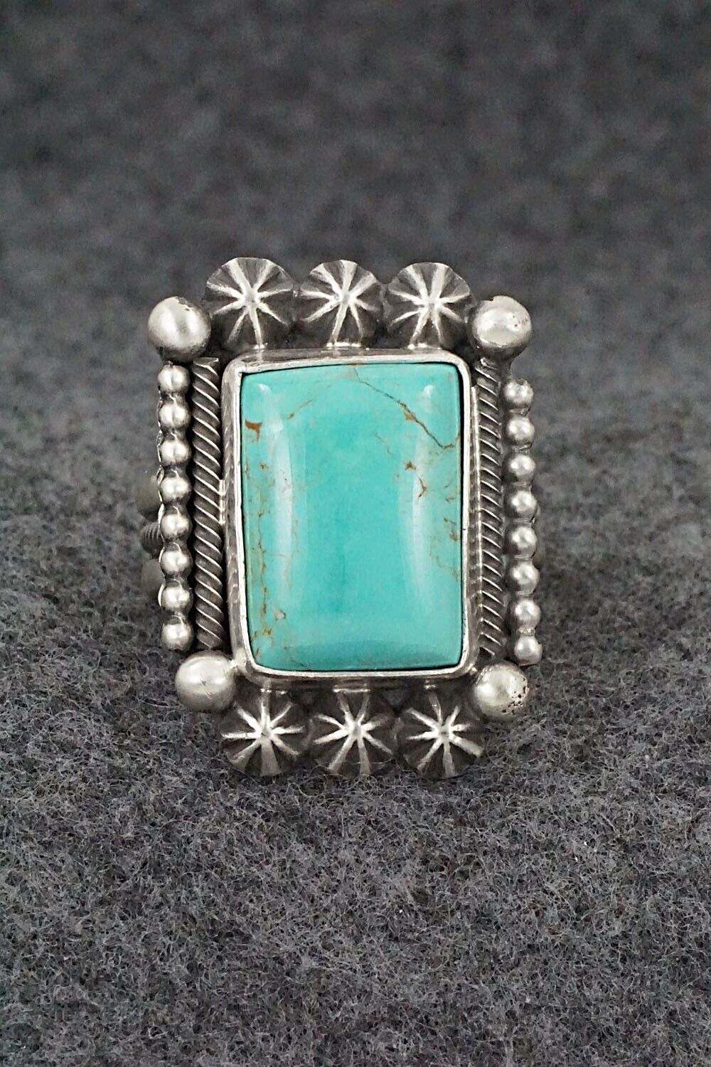 Turquoise & Sterling Silver Ring - Michael Calladitto - Size 9.5