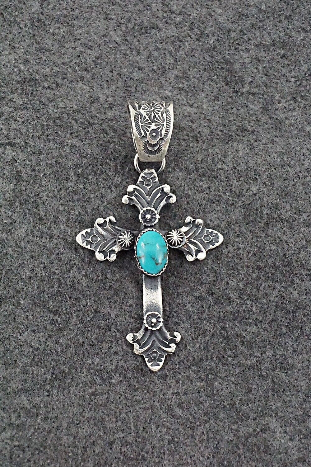 Turquoise & Sterling Silver Pendant - Eva Cayatiento