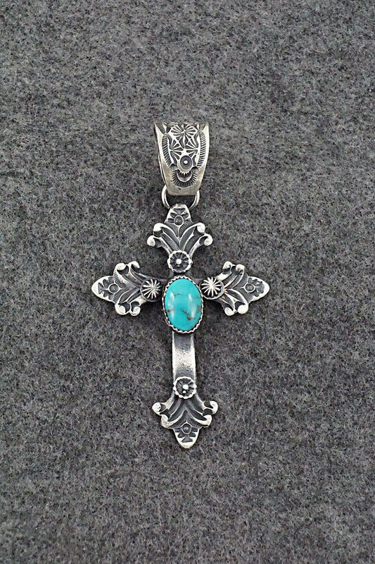 Turquoise & Sterling Silver Pendant - Eva Cayatiento