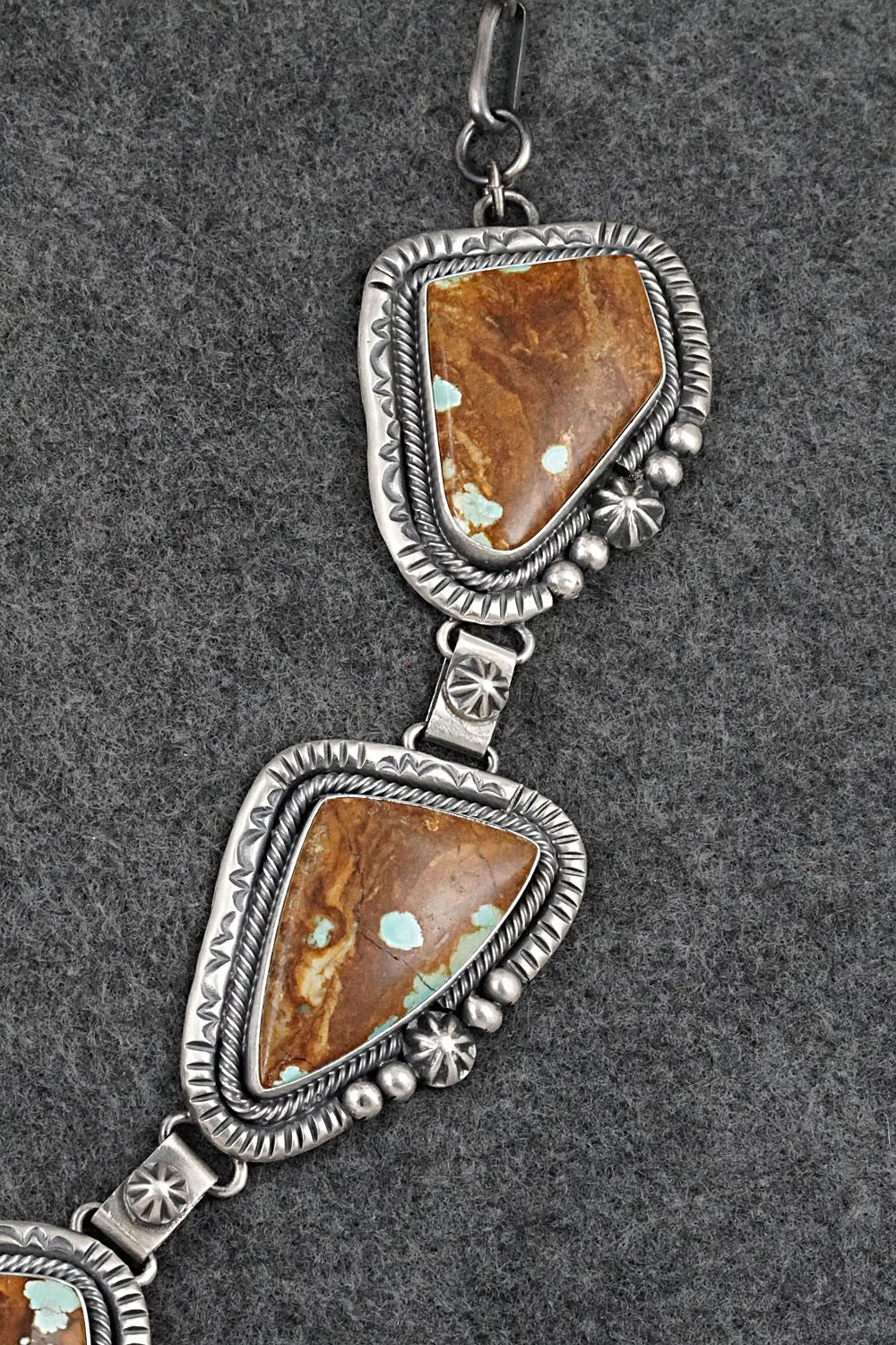 Turquoise & Sterling Silver Necklace and Earrings Set - Paul Livingston