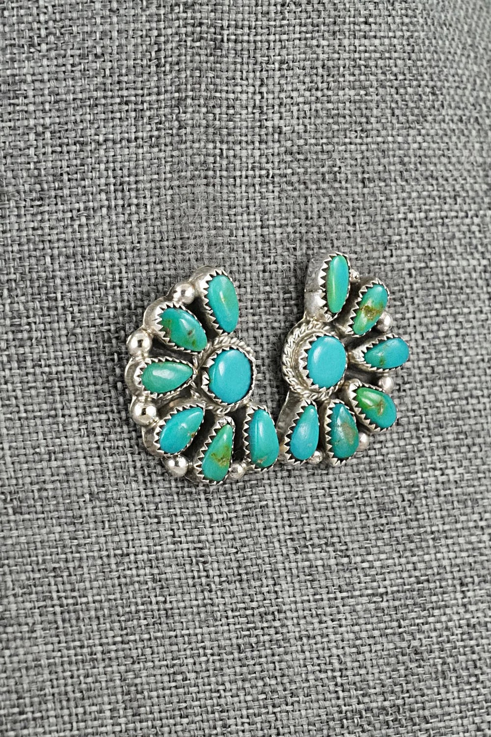 Turquoise & Sterling Silver Earrings - Justina Wilson