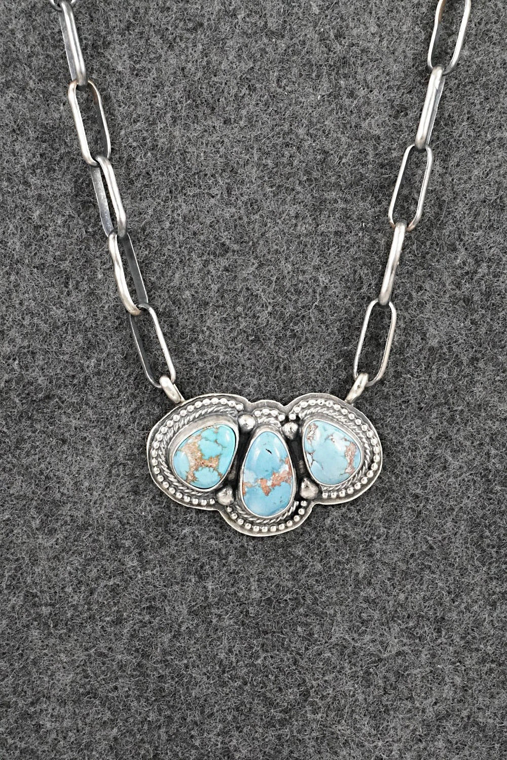Turquoise & Sterling Silver Necklace - Darrin Livingston