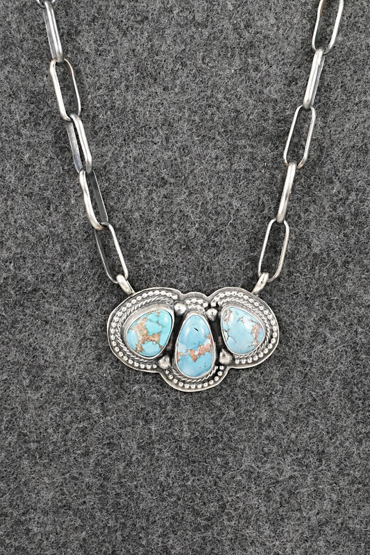Turquoise & Sterling Silver Necklace - Darrin Livingston