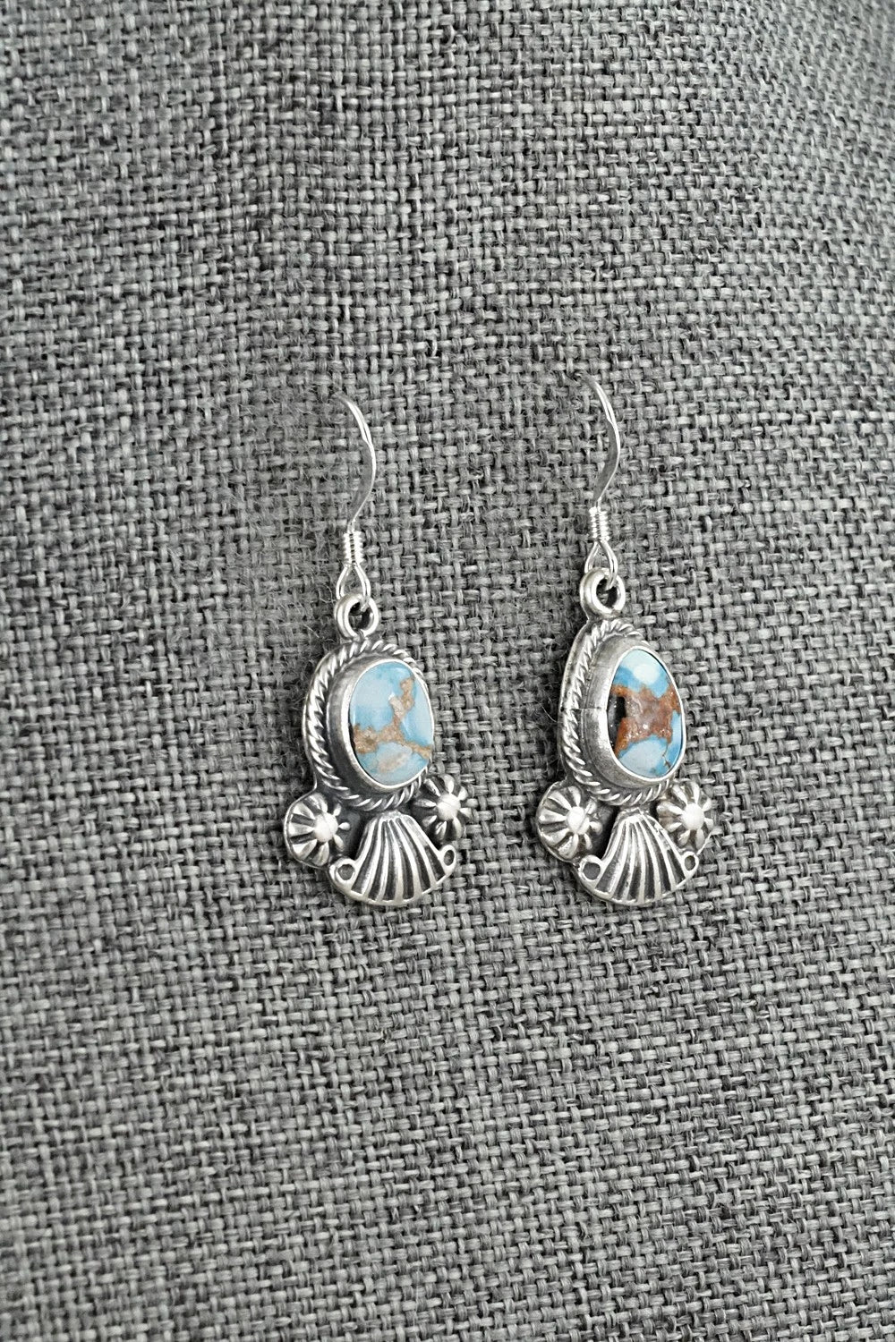 Turquoise & Sterling Silver Earrings - Verley Betone