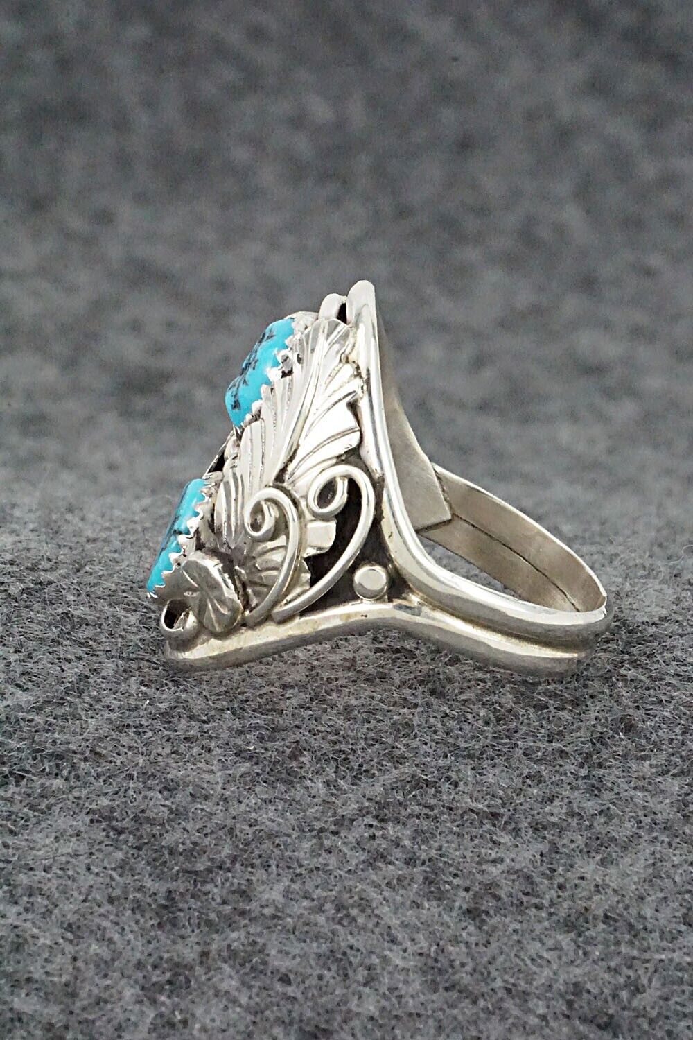 Turquoise & Sterling Silver Ring - Lorena Brown - Size 11