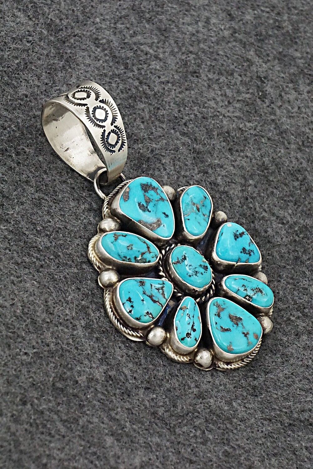 Turquoise & Sterling Silver Pendant - Bob Becenti