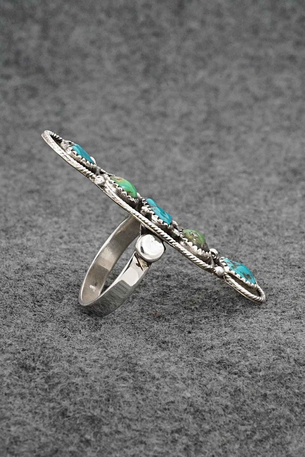 Turquoise & Sterling Silver Ring - Priscilla Reeder - Size 9