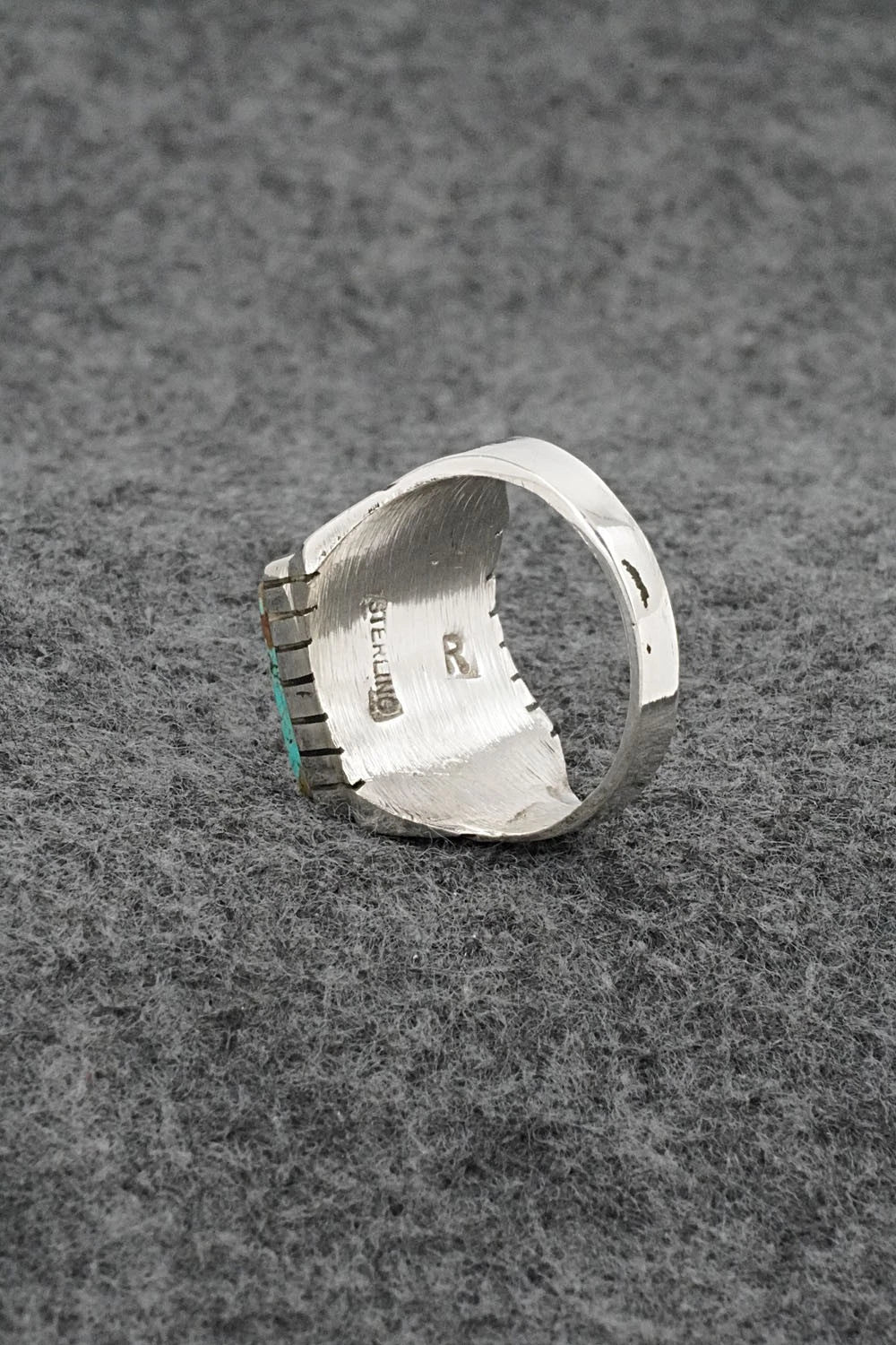Turquoise & Sterling Silver Ring - Trevor Jack - Size 9.5