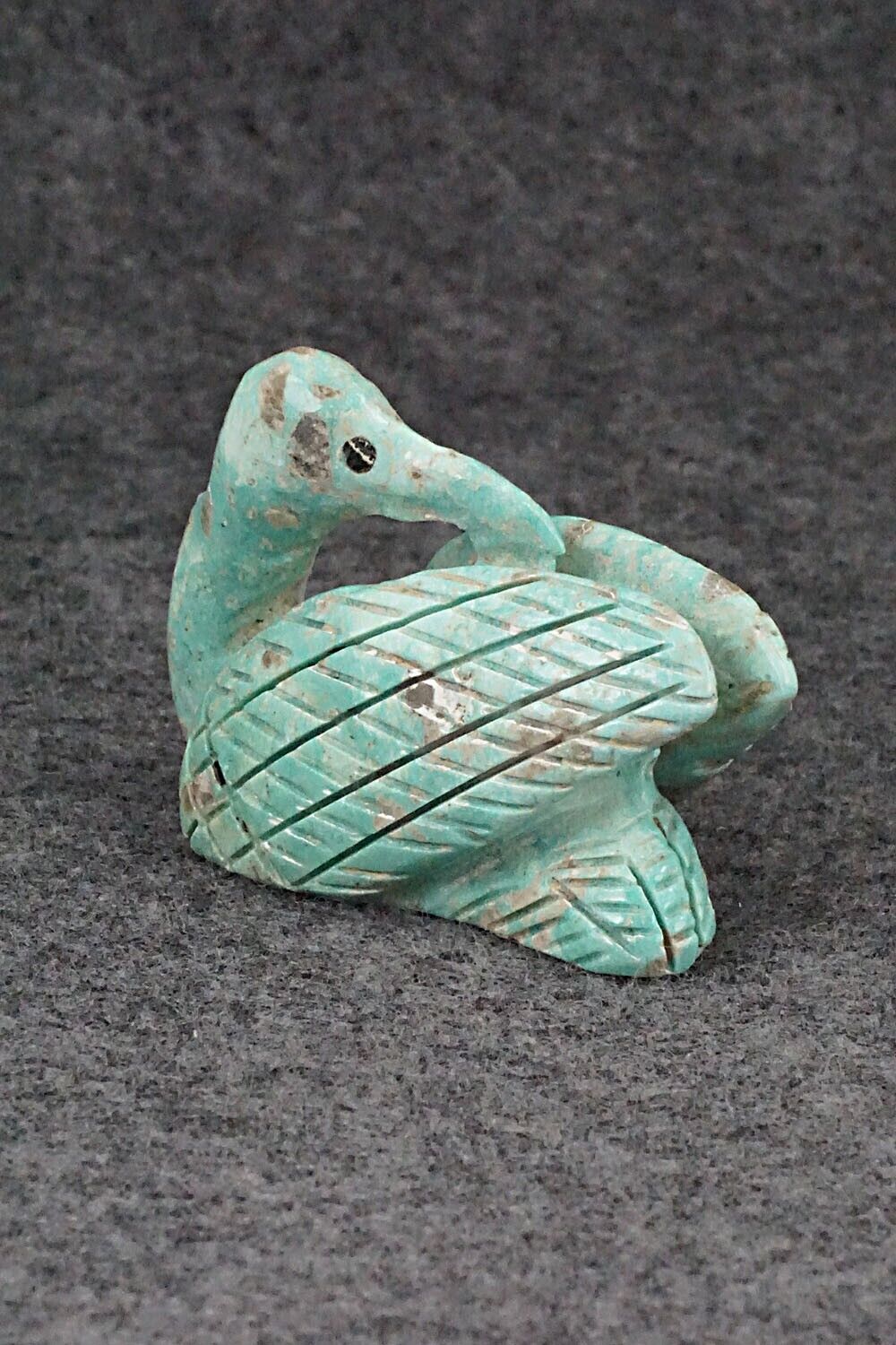 Swan Zuni Fetish Carving - Cody Cheama