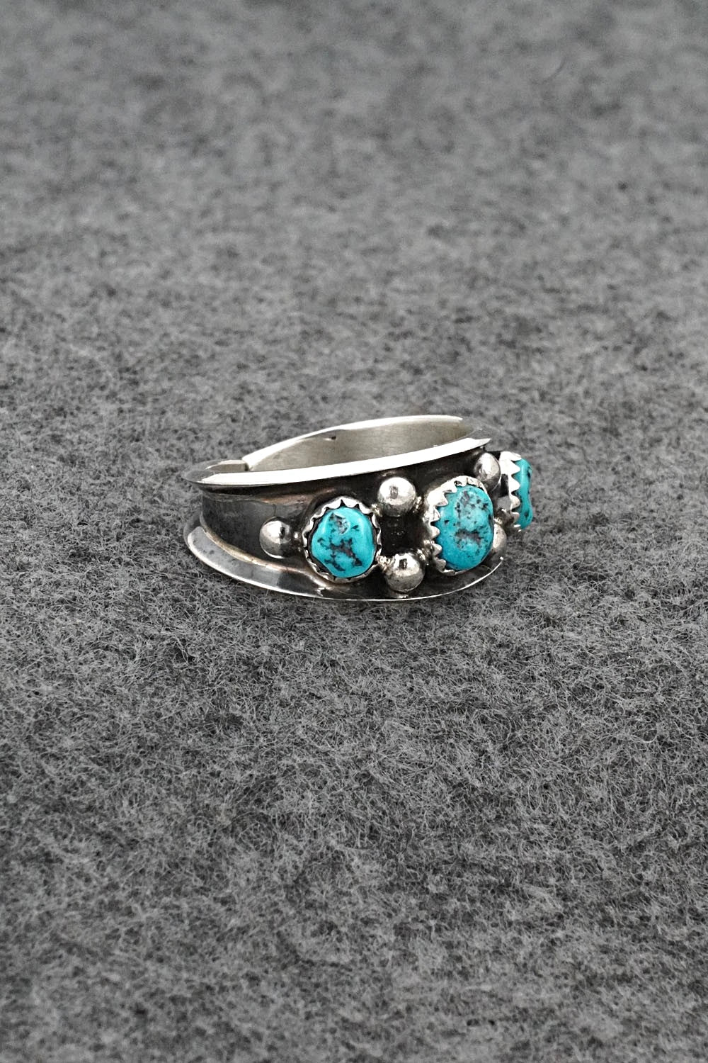 Turquoise & Sterling Silver Ring - Paul Largo - Size 9