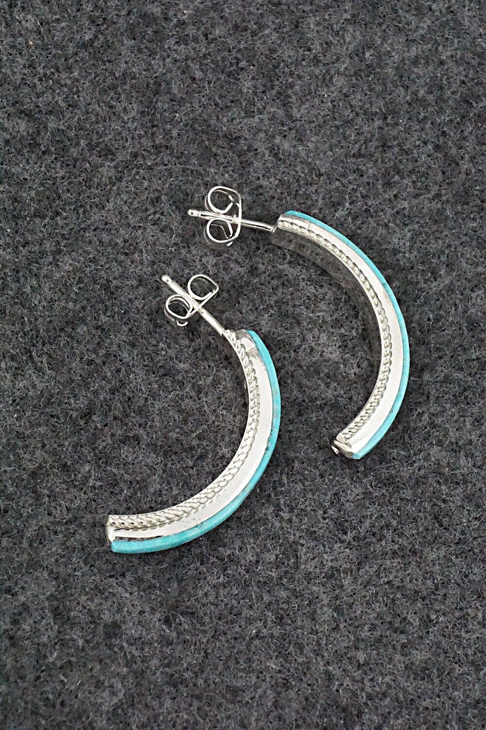 Turquoise & Sterling Silver Earrings - Alan Barney