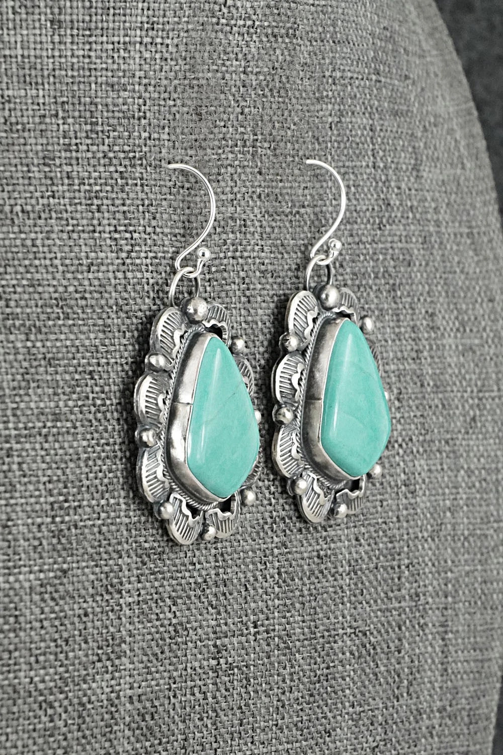 Turquoise & Sterling Silver Earrings - Jackson Hoskie