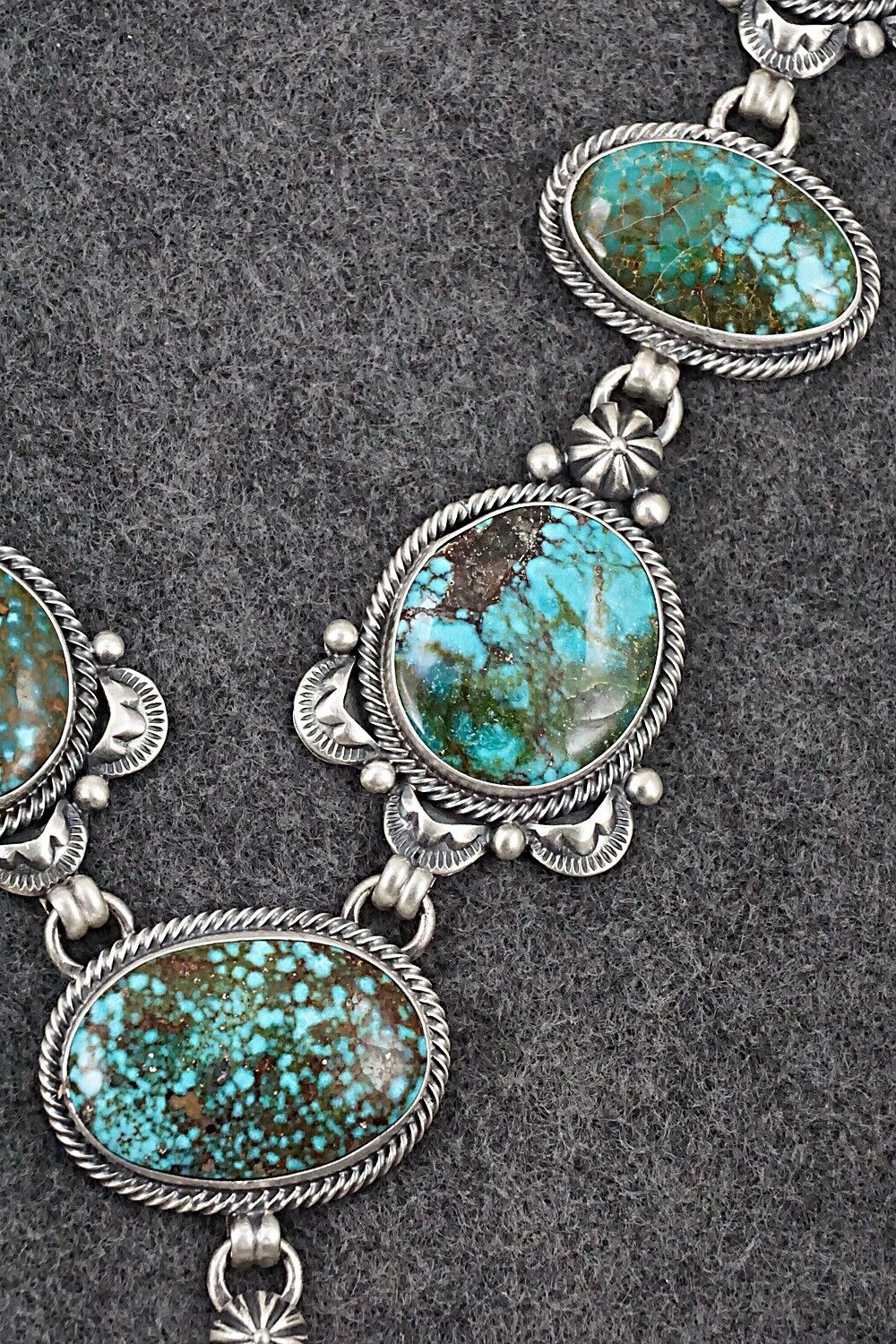 Turquoise & Sterling Silver Necklace and Earrings Set - Randy Boyd