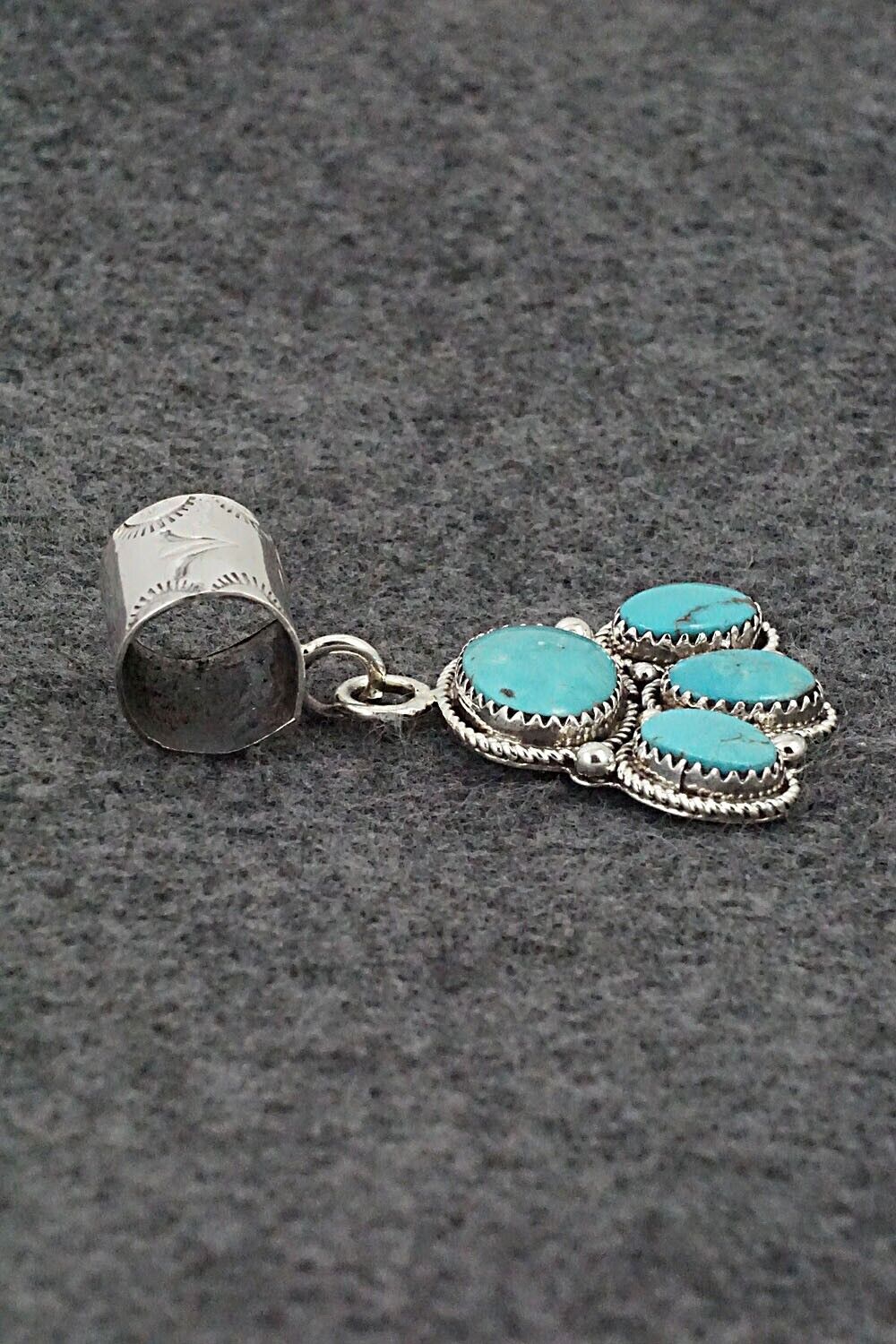 Turquoise & Sterling Silver Pendant and Earrings Set - Ernest Hawthorne