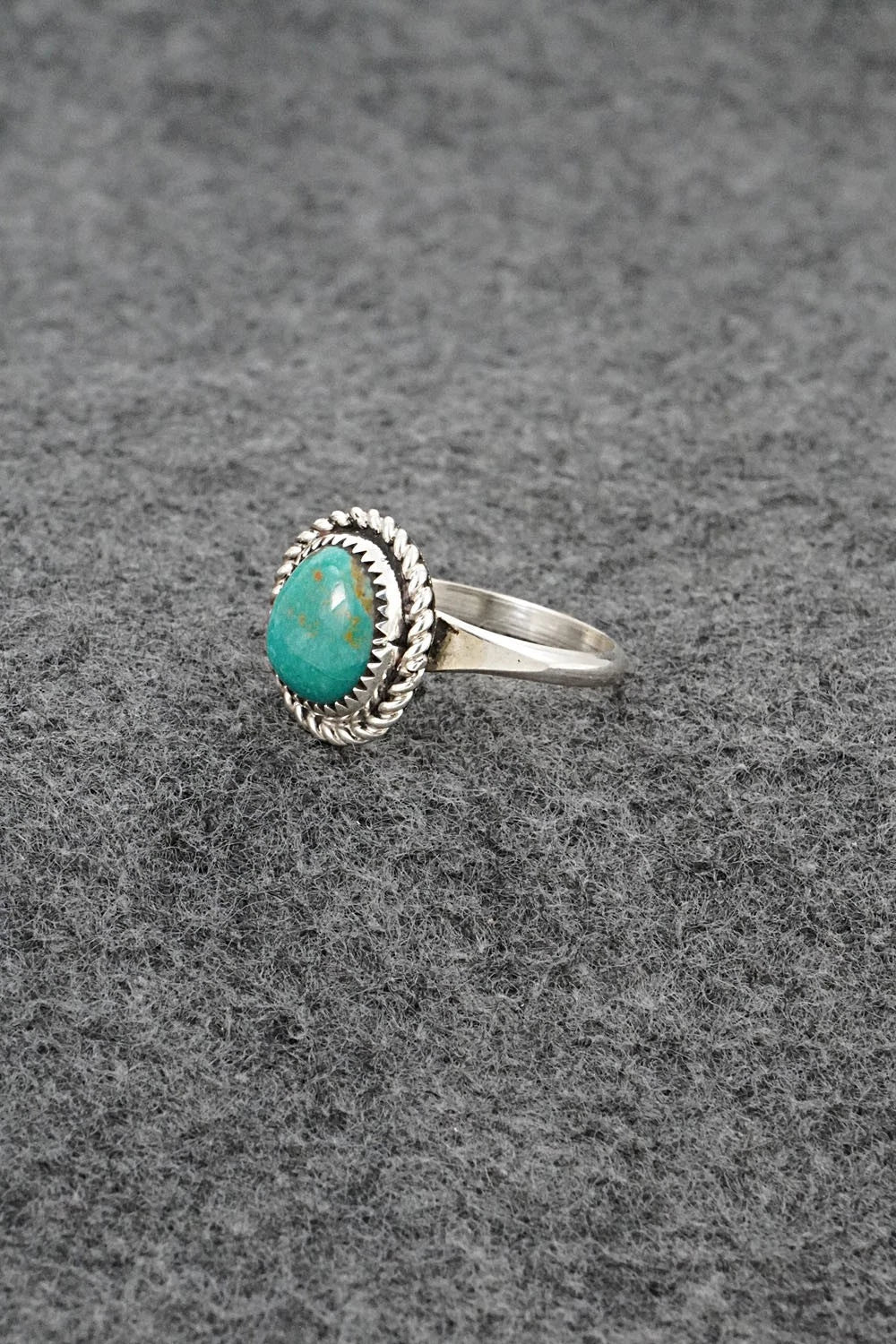 Turquoise & Sterling Silver Ring - Darius Arviso - Size 8
