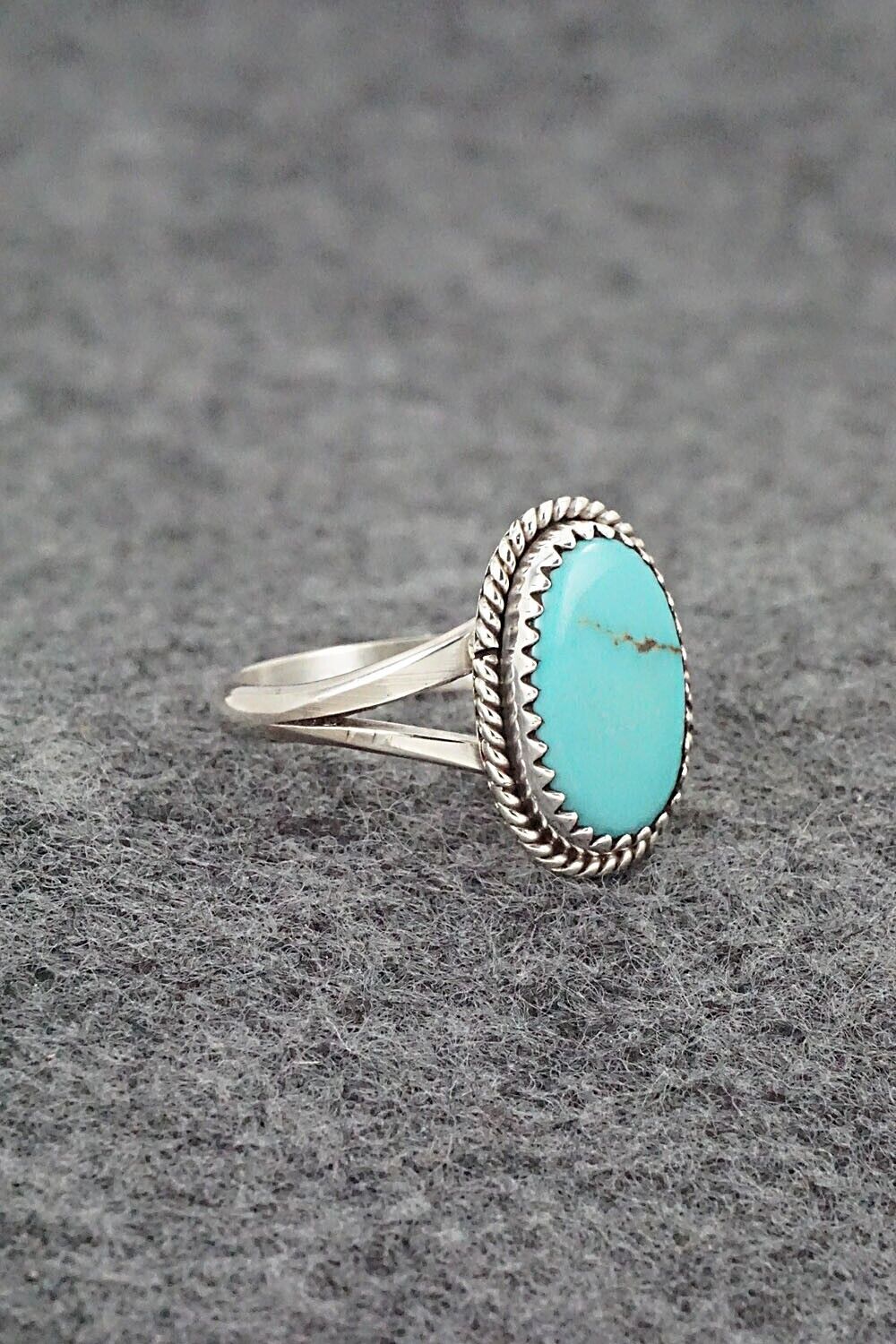 Turquoise & Sterling Silver Ring - Robert Martinez - Size 7.5