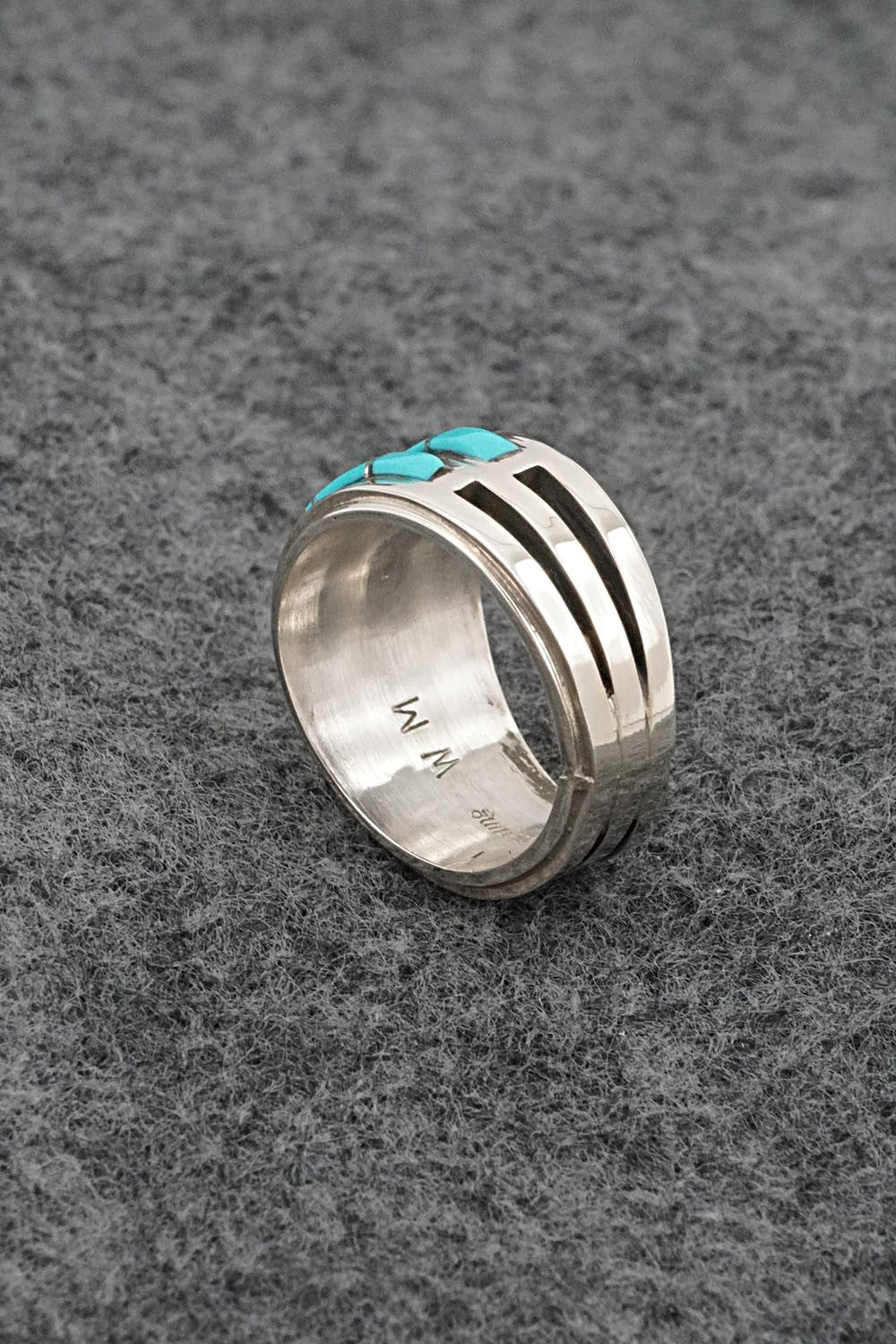Turquoise & Sterling Silver Ring - Wilbert Muskett Jr. - Size 7.25