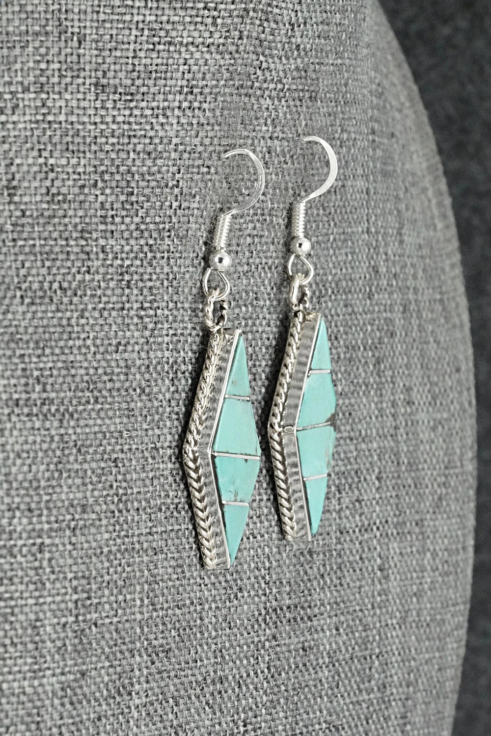 Turquoise & Sterling Silver Earrings - Andrew Enrico