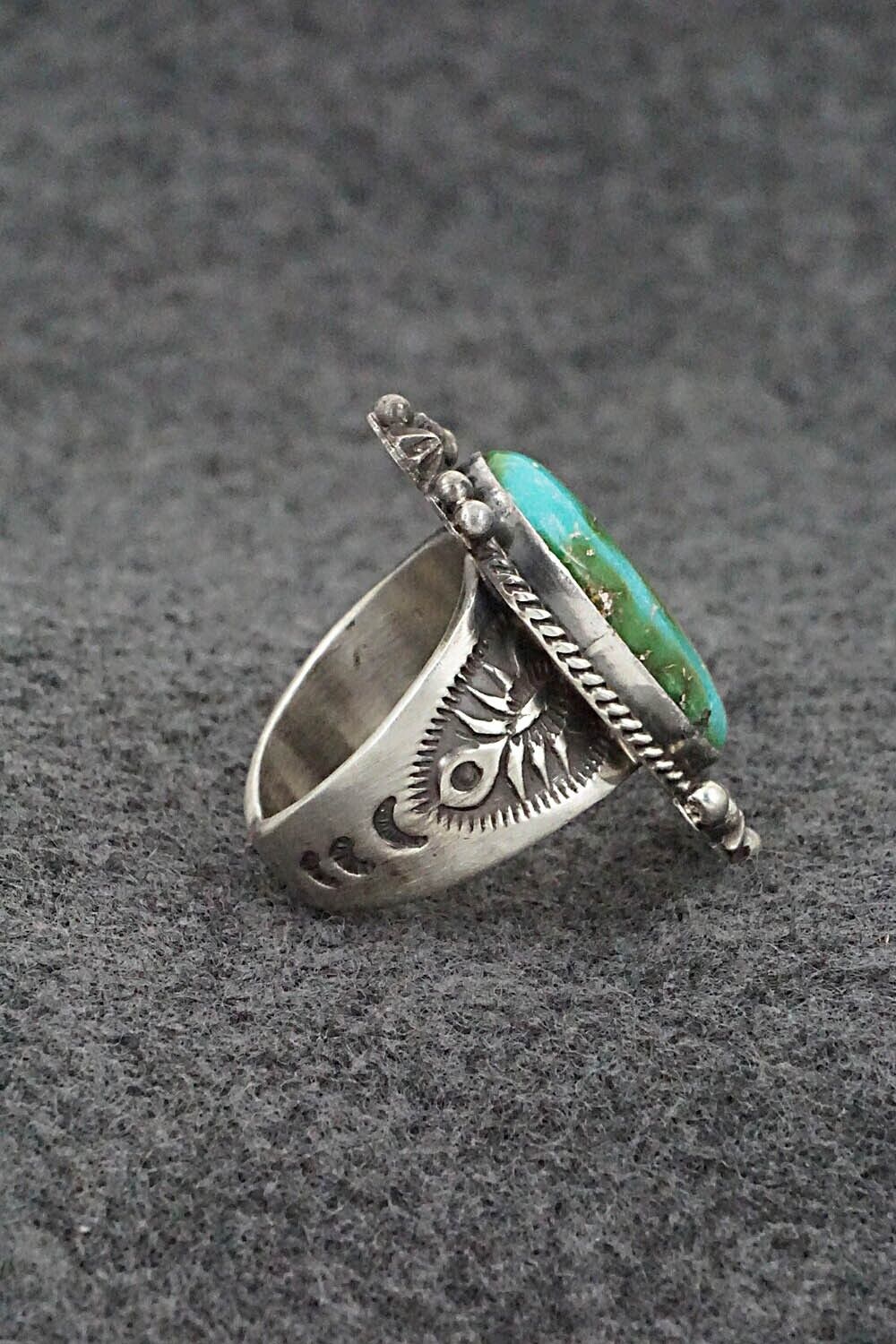 Turquoise & Sterling Silver Ring - Samuel Yellowhair - Size 7