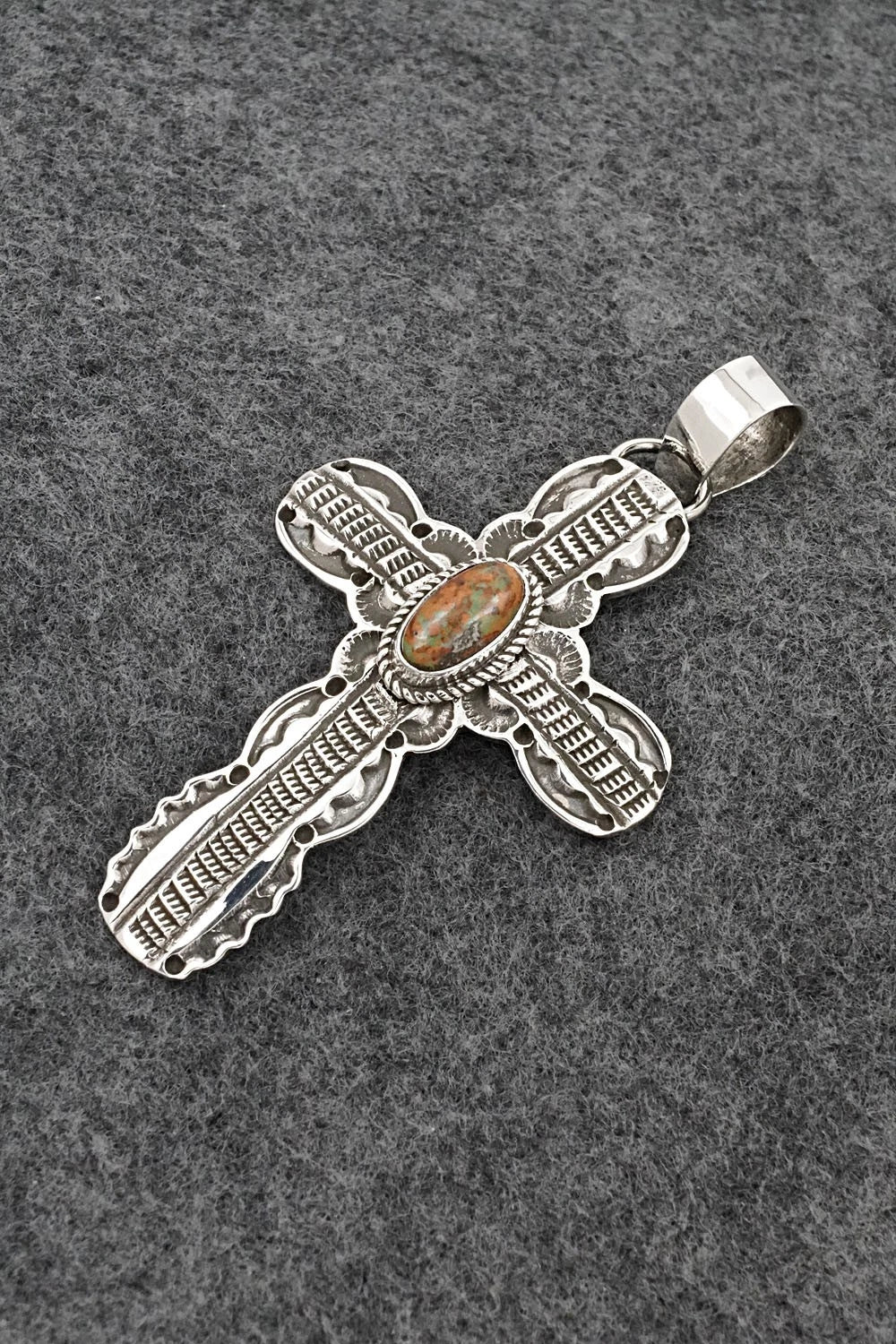 Turquoise & Sterling Silver Pendant - Leonard Maloney