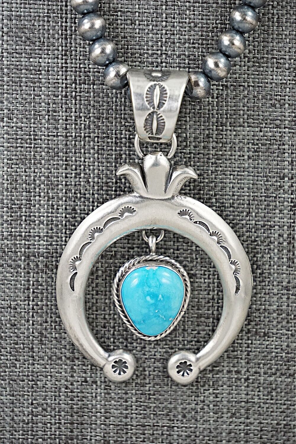 Turquoise & Sterling Silver Naja Necklace - Paige Gordon