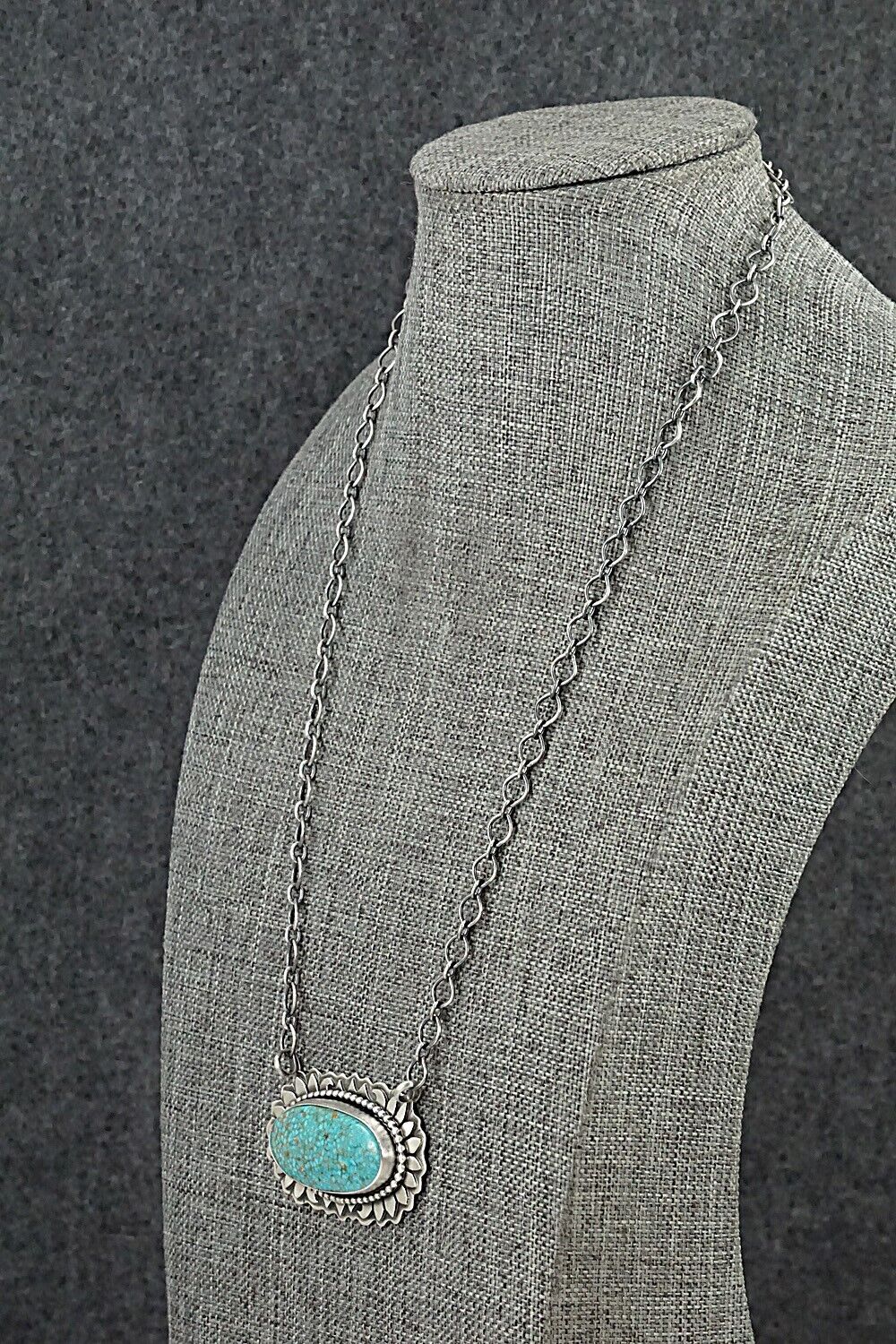 Turquoise & Sterling Silver Necklace - Randy Billy