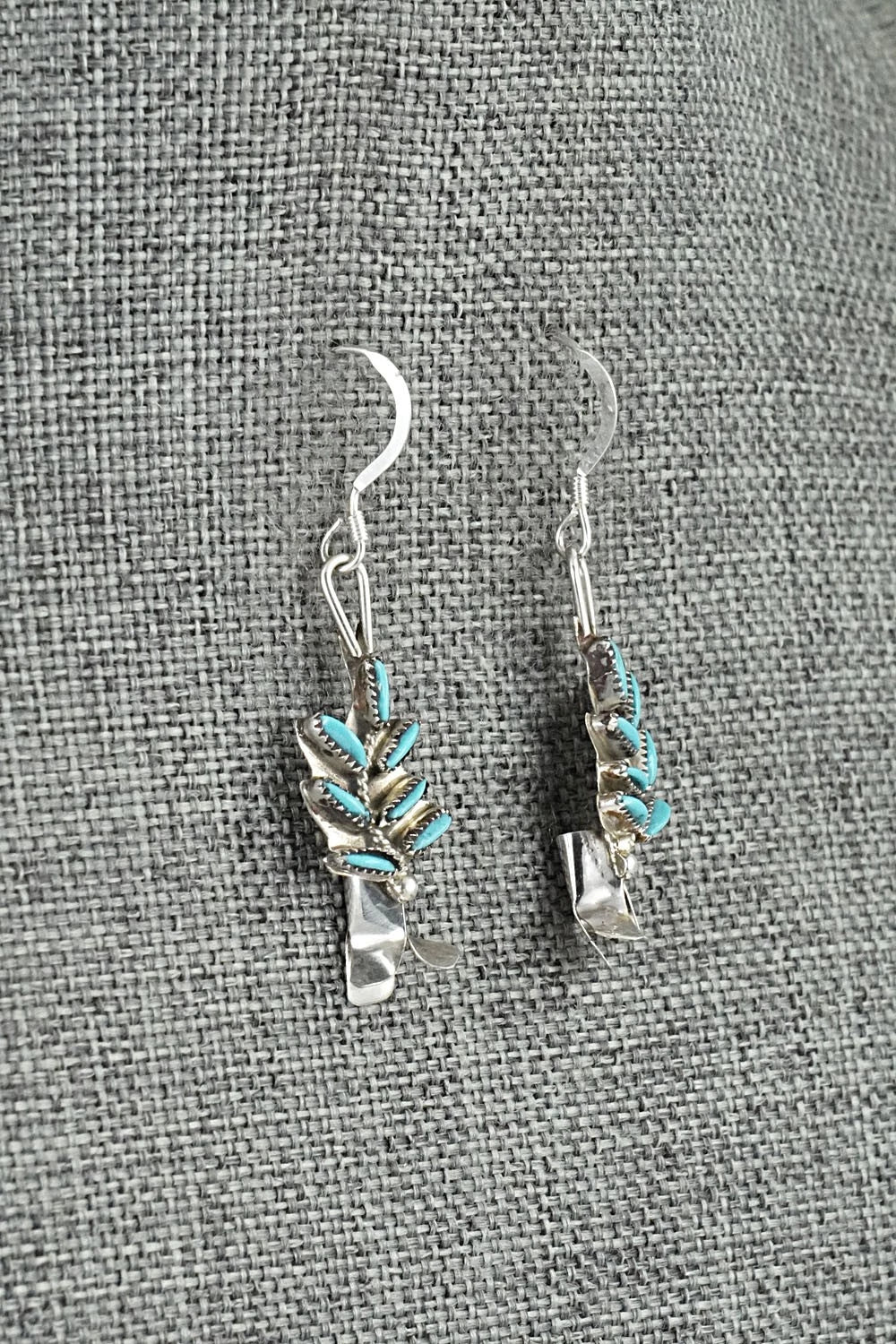 Turquoise & Sterling Silver Squash Blossom Set - Lorna Mahkee