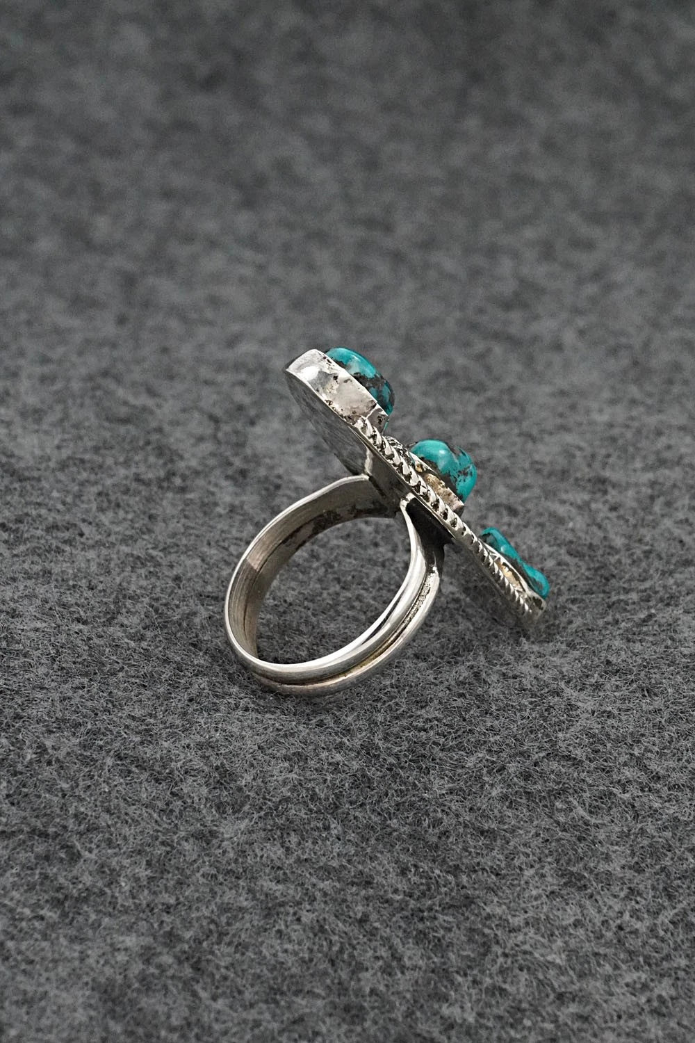 Turquoise & Sterling Silver Ring - Priscilla Reeder - Size 7