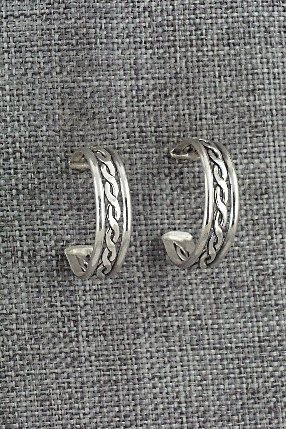 Sterling Silver Hoop Earrings - Caroline Tsosie