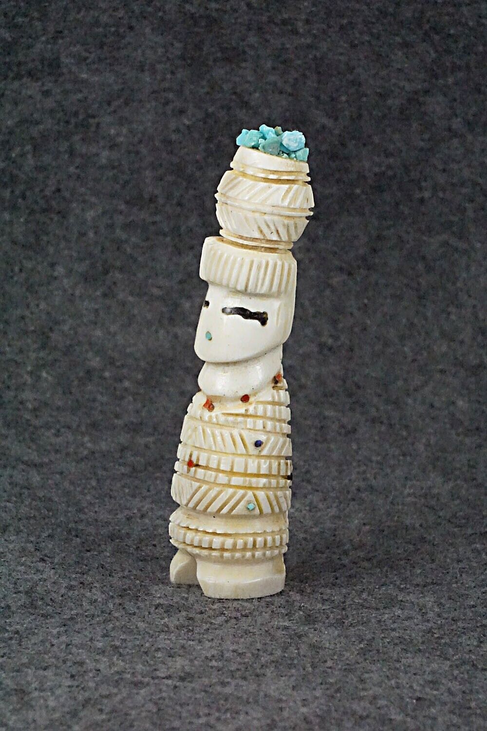 Corn Maiden Zuni Fetish Carving - Carl Etsate