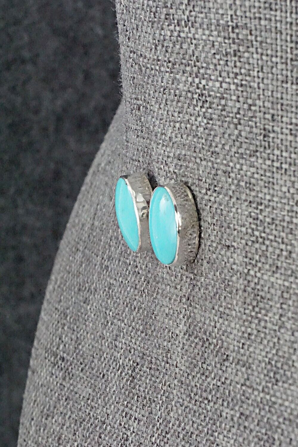 Turquoise & Sterling Silver Earrings - Marco Begaye