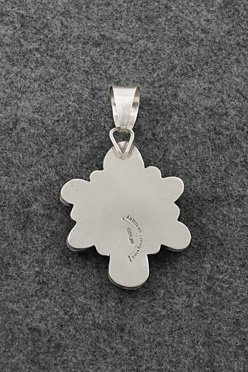 White Buffalo & Sterling Silver Pendant - Kathleen Livingston