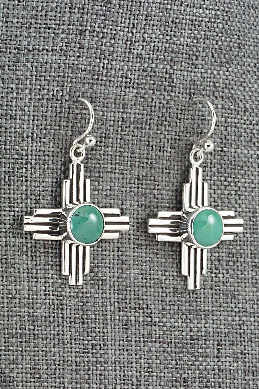 Turquoise and Sterling Silver Earrings - Raymond Coriz