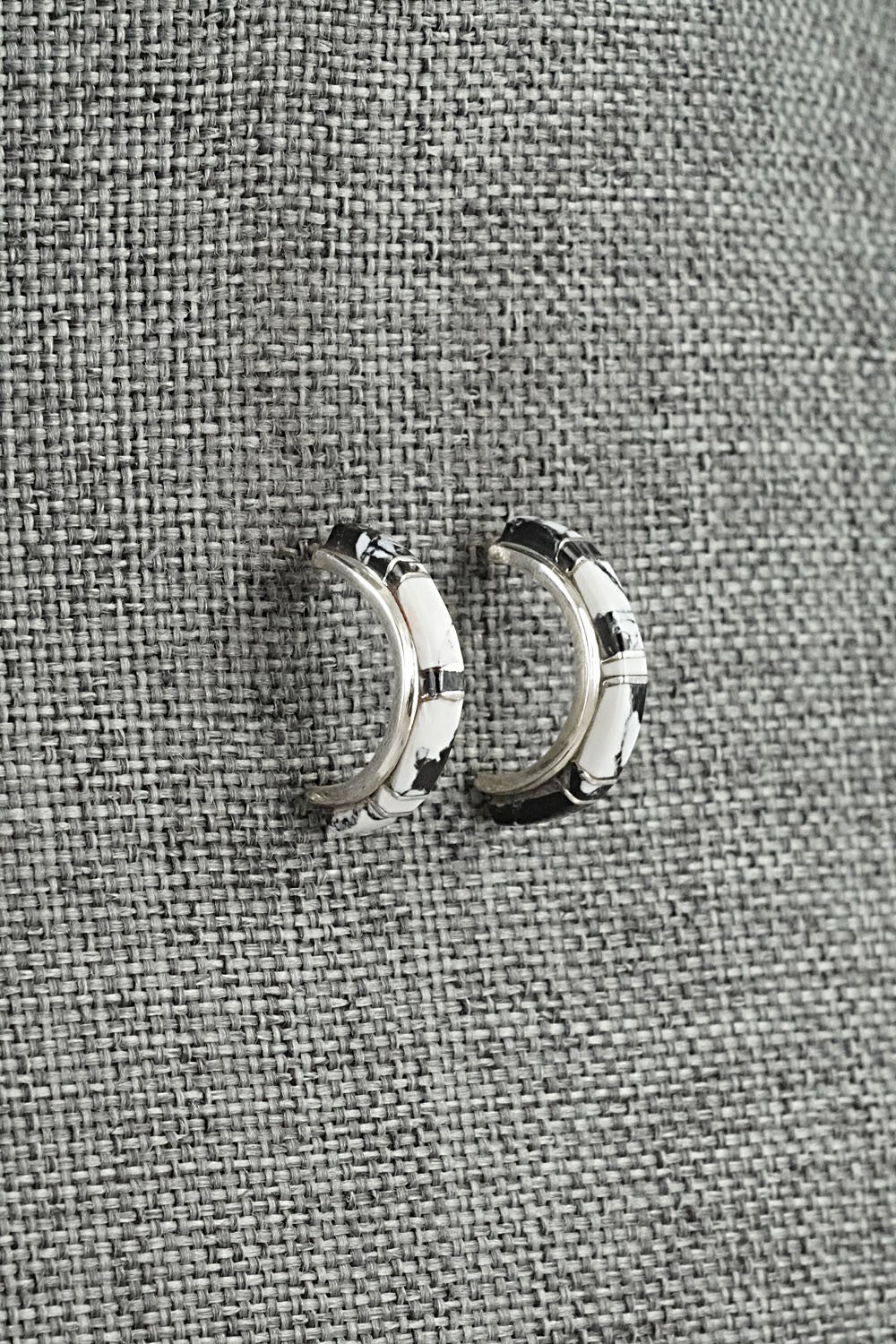 White Buffalo & Sterling Silver Earrings - Terrance Panteah