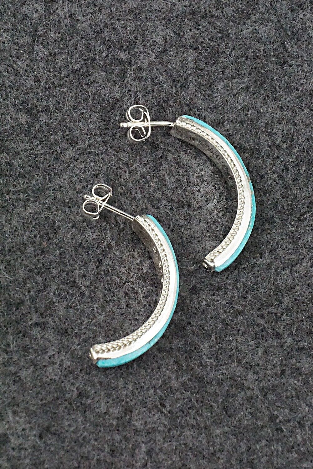 Turquoise & Sterling Silver Earrings - Alan Barney