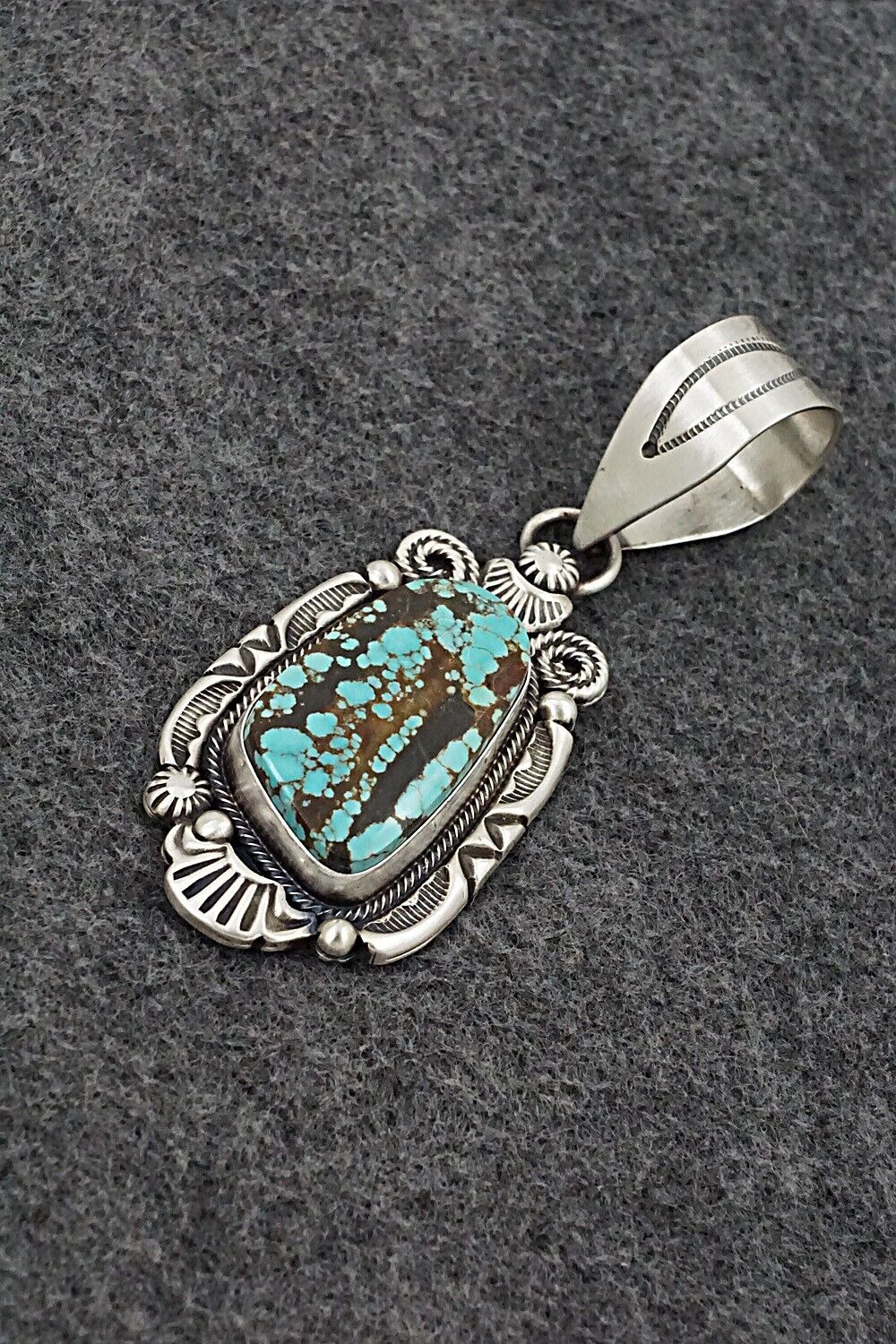 Turquoise & Sterling Silver Pendant - Jackson Hoskie