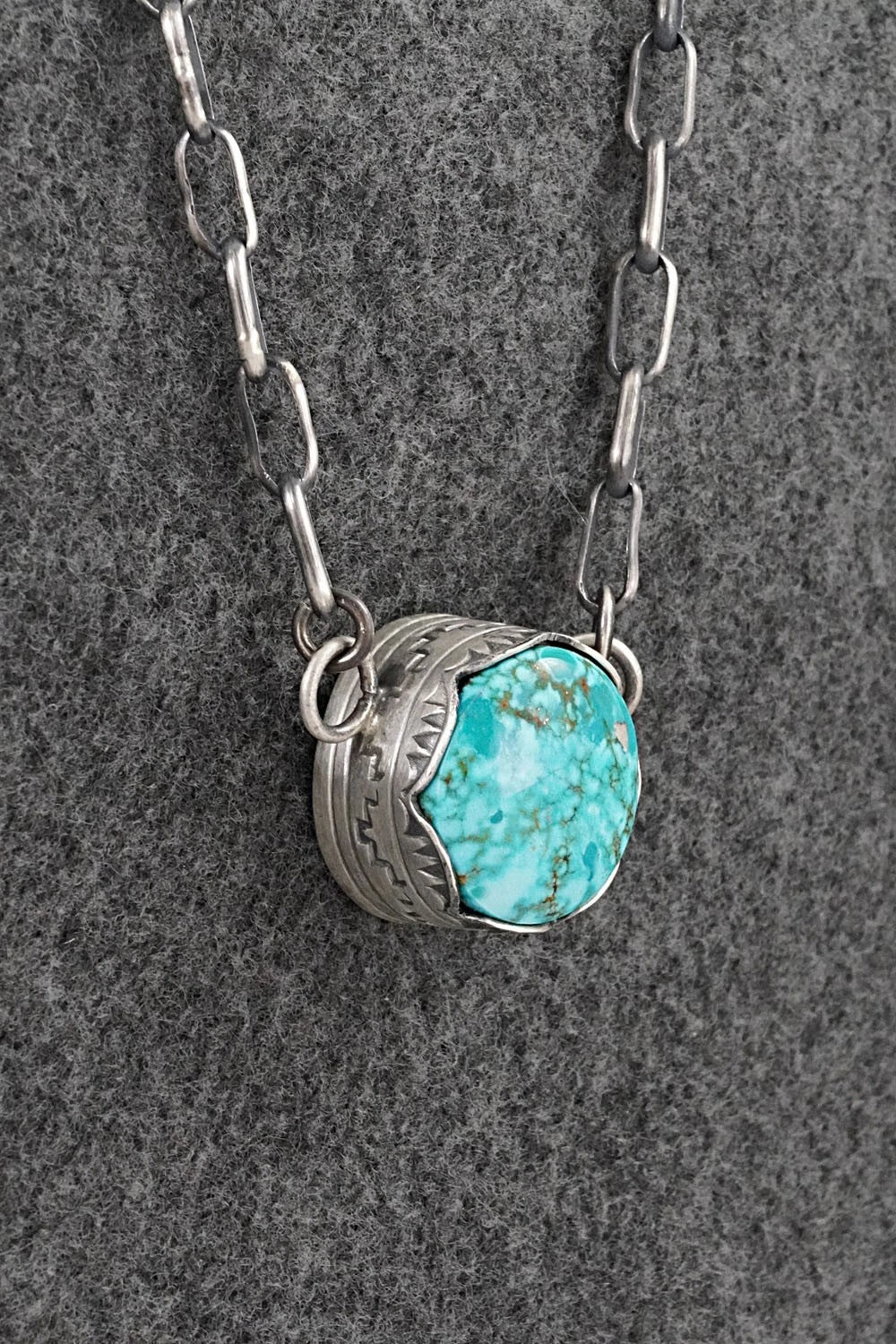 Turquoise & Sterling Silver Necklace - Paul Livingston
