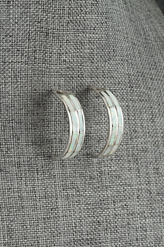 Opalite & Sterling Silver Earrings - Andrew Enrico