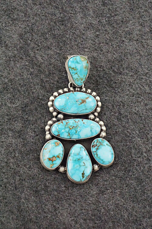 Turquoise & Sterling Silver Pendant - Darrin Livingston