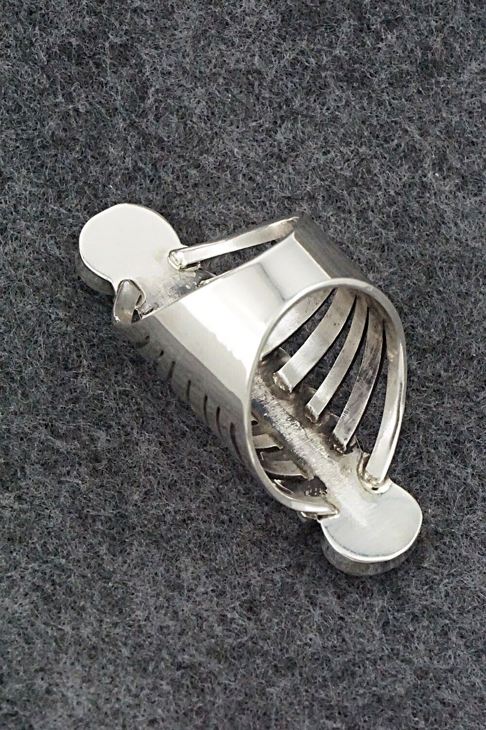Onyx & Sterling Silver Ring - Thomas Yazzie - Size 10