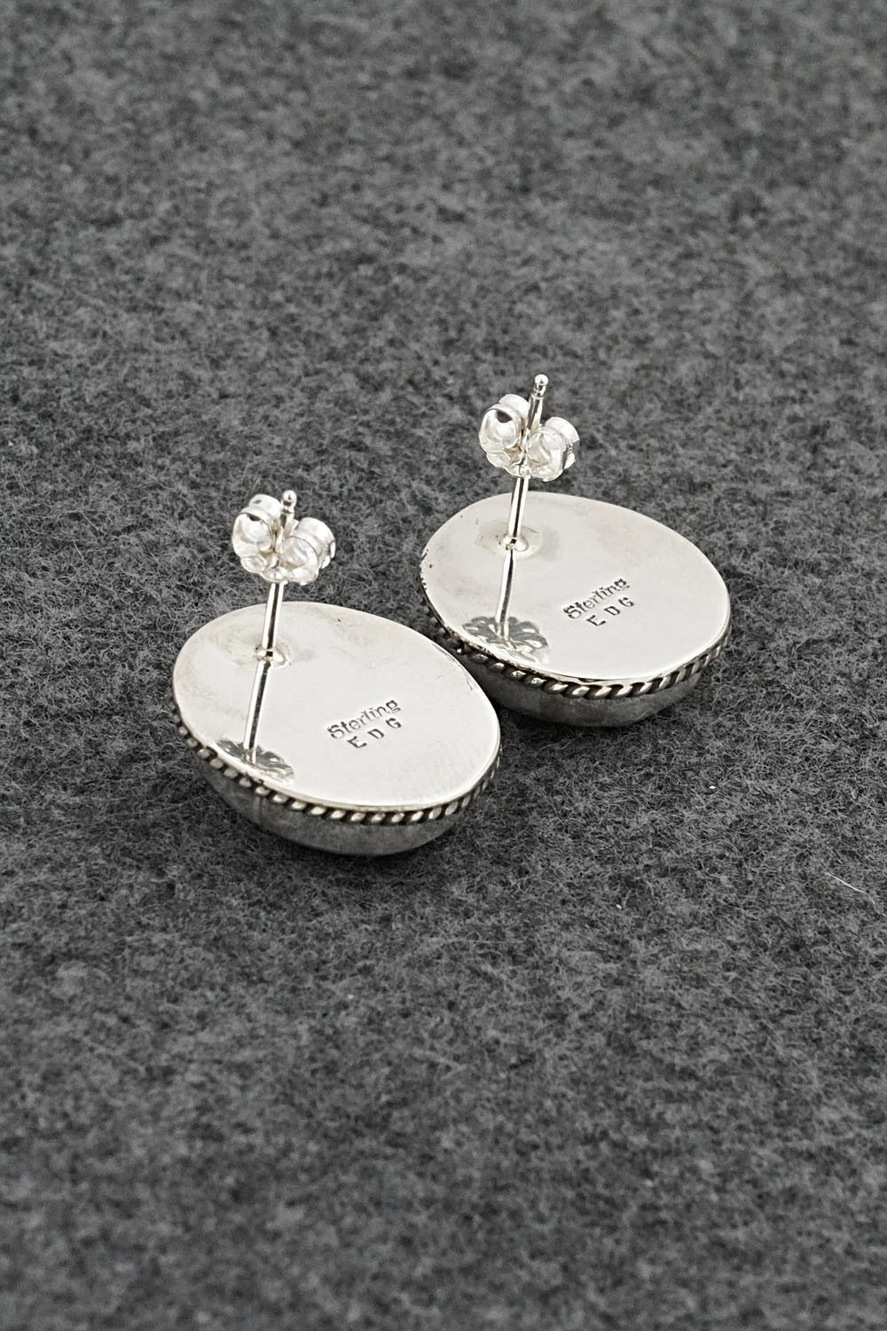 Turquoise & Sterling Silver Earrings - Eugene Gruber