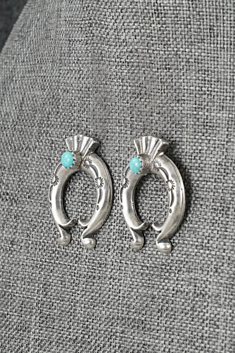 Turquoise & Sterling Silver Earrings - Adrienne Gordon