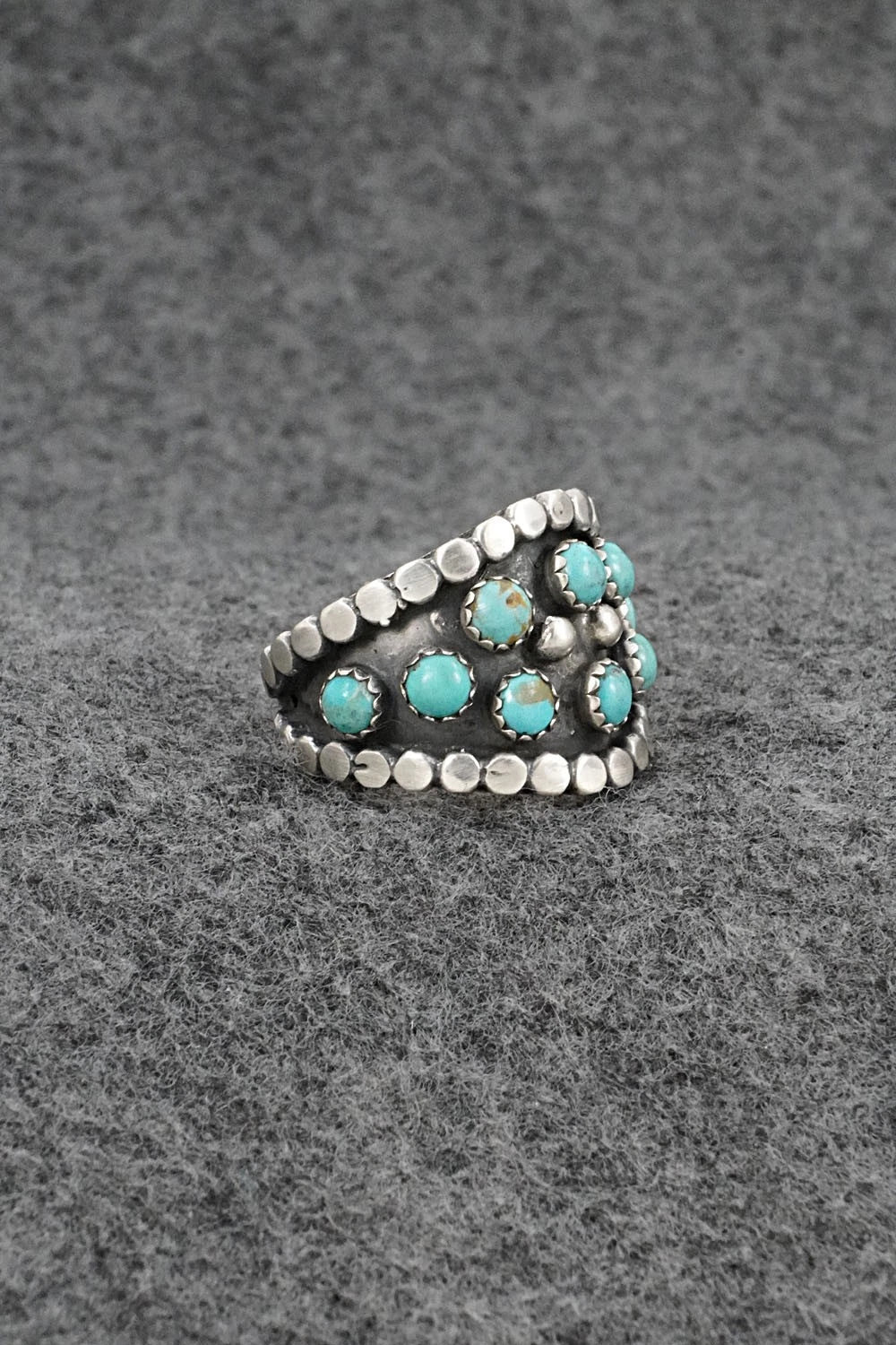 Turquoise & Sterling Silver Ring - Harry B. Yazzie - Size 7